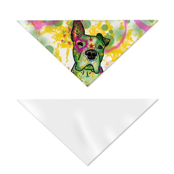 Hunde-Bandana Tyson - Popart Hundedesign, 100 % Polyester, 70x30 cm, verstellbar, waschbar